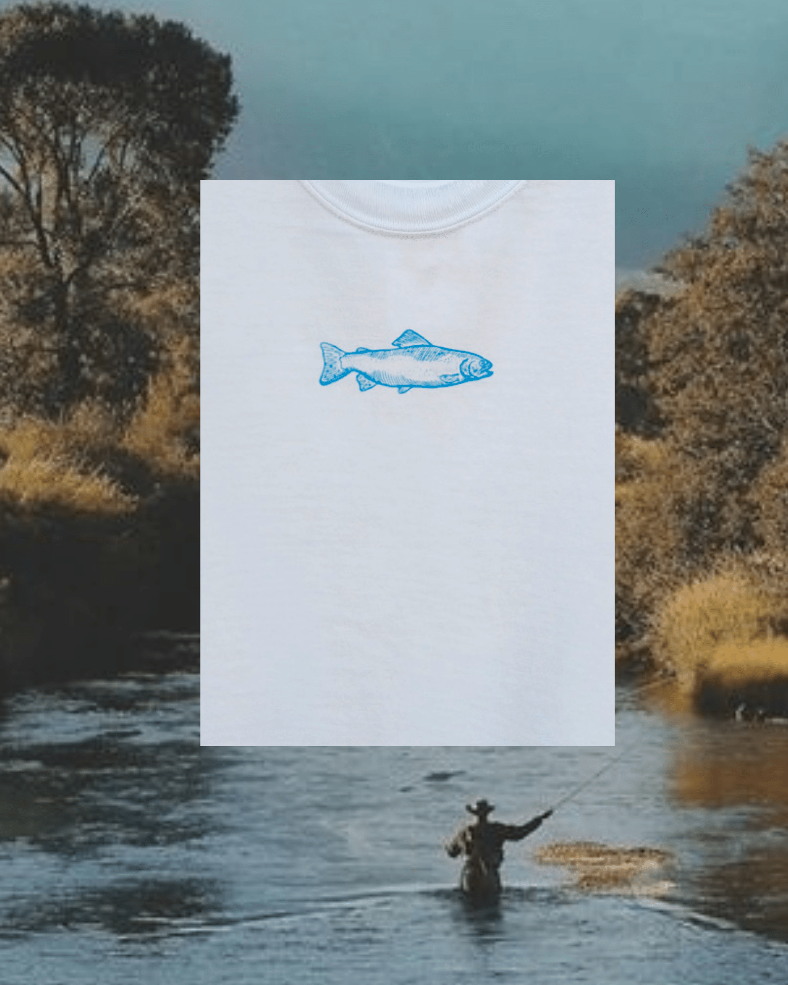 "Swims with the Fishes" Raw Hem Crop in Chambray - Intrigue Ink Visit Bozeman, Unique Shopping Boutique in Montana, Work from Home Clothes for Women