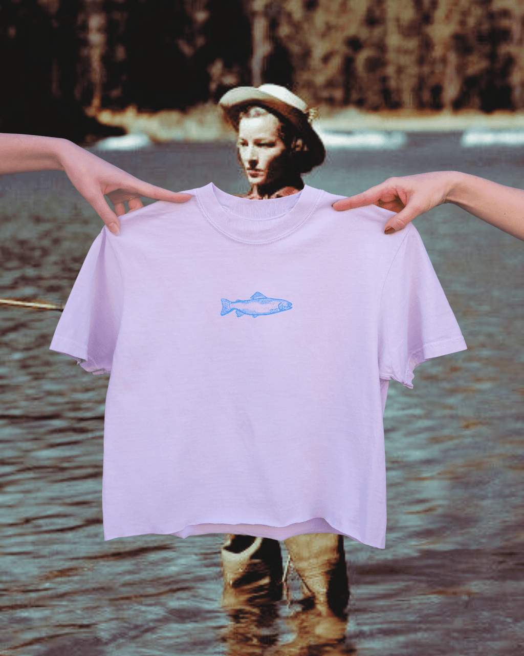 "Swims with the Fishes" Raw Hem Crop in Orchid - Intrigue Ink Visit Bozeman, Unique Shopping Boutique in Montana, Work from Home Clothes for Women