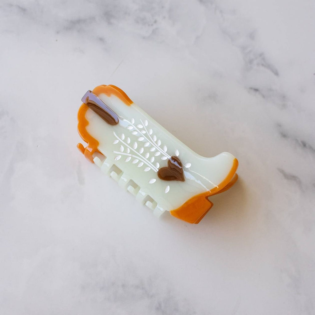 Heart Cowboy Boots Hair Claw Clip - Mint - Intrigue Ink Visit Bozeman, Unique Shopping Boutique in Montana, Work from Home Clothes for Women