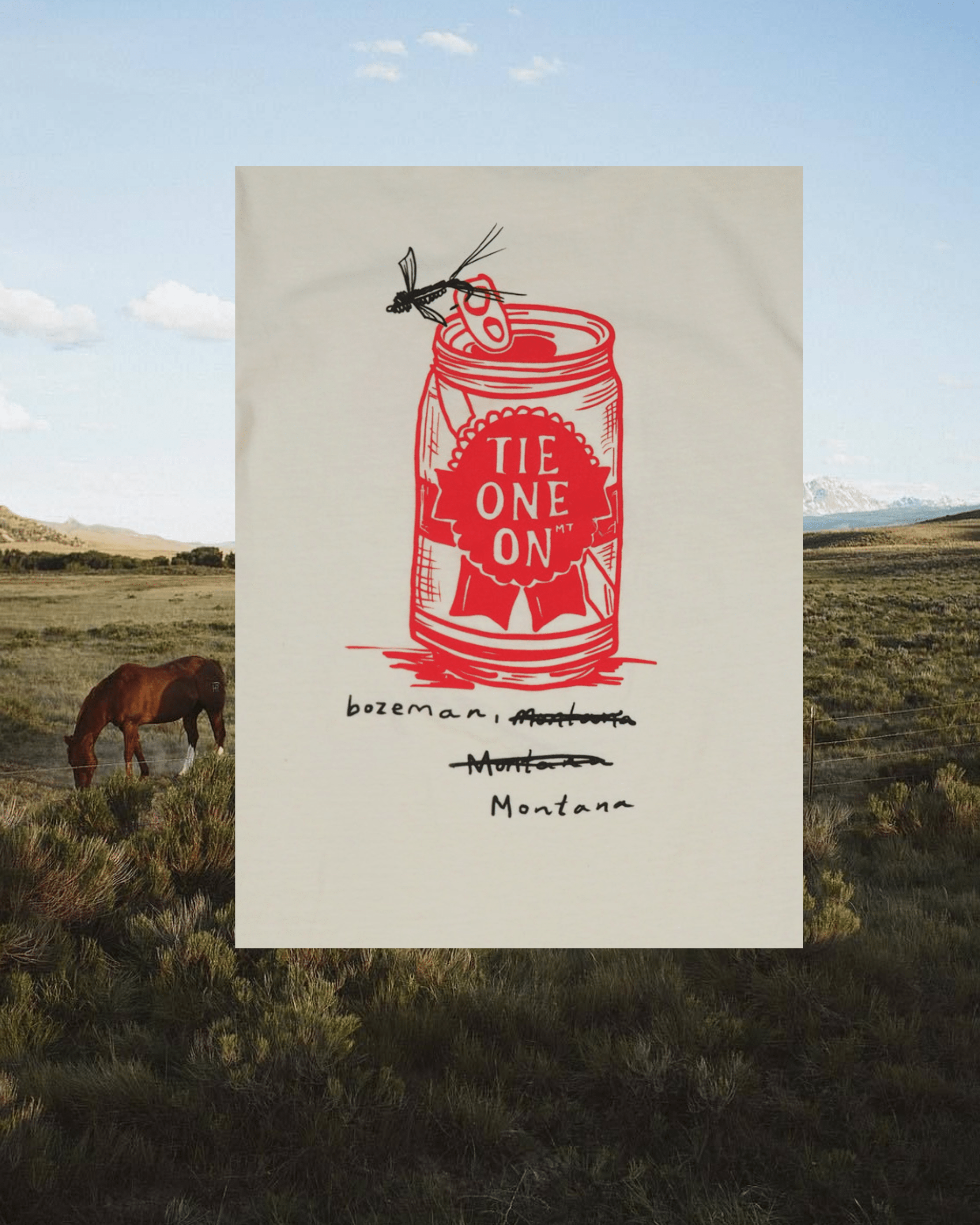 "Tie One On" Tee - Intrigue Ink Visit Bozeman, Unique Shopping Boutique in Montana, Work from Home Clothes for Women