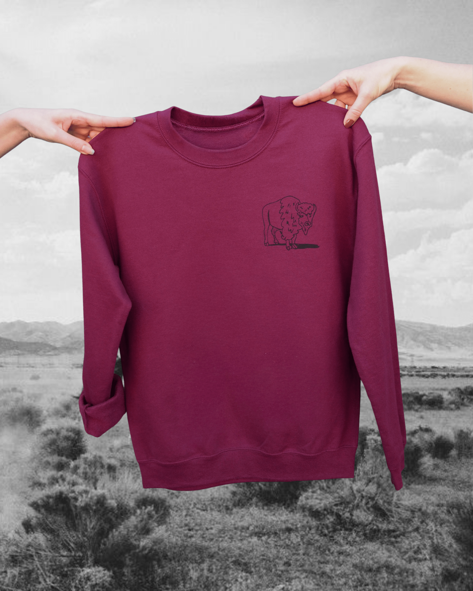 "Traffic Jam" Pullover in Maroon - Intrigue Ink Visit Bozeman, Unique Shopping Boutique in Montana, Work from Home Clothes for Women