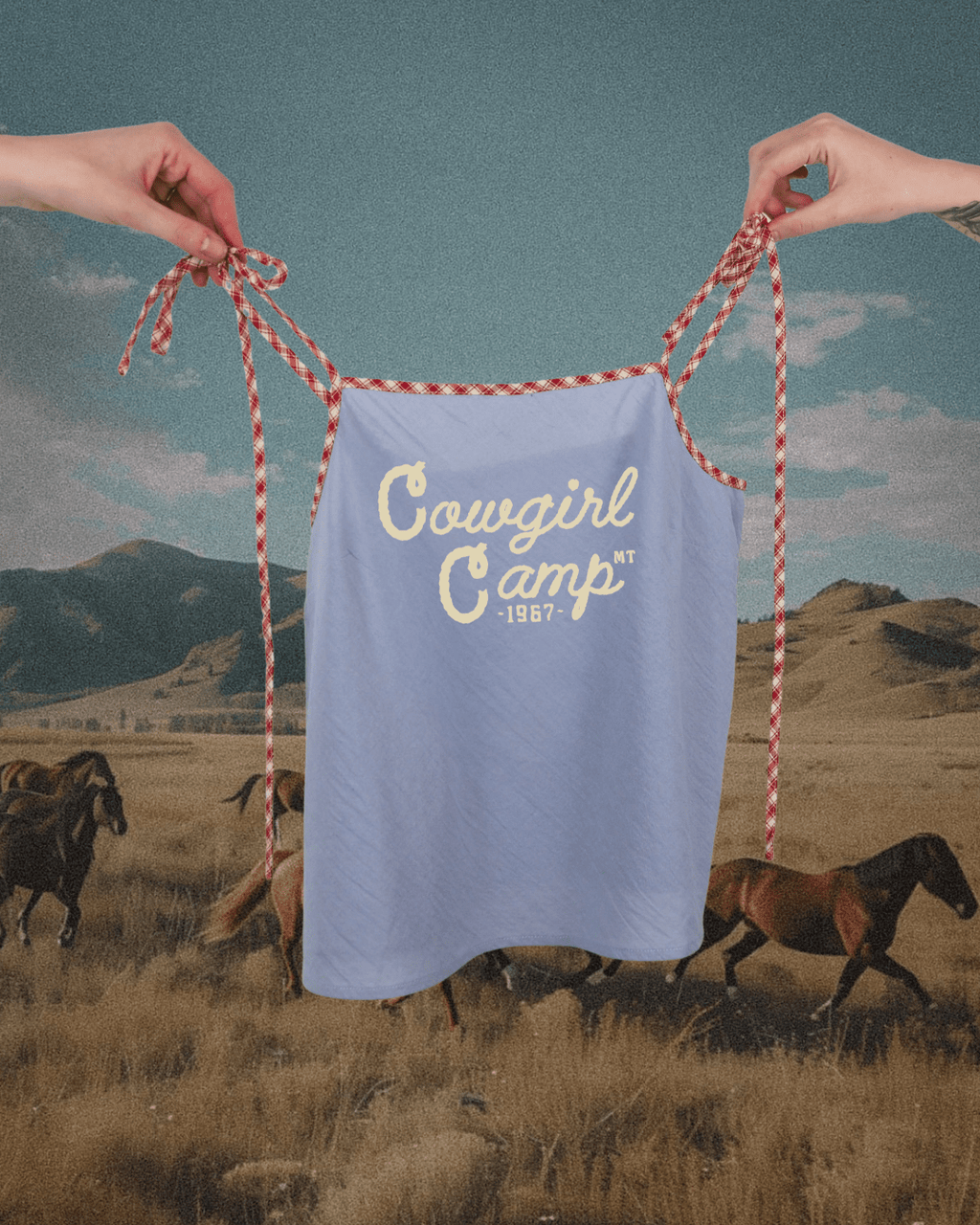 "Cowgirl Camp" Square Neck Tank - Intrigue Ink Visit Bozeman, Unique Shopping Boutique in Montana, Work from Home Clothes for Women