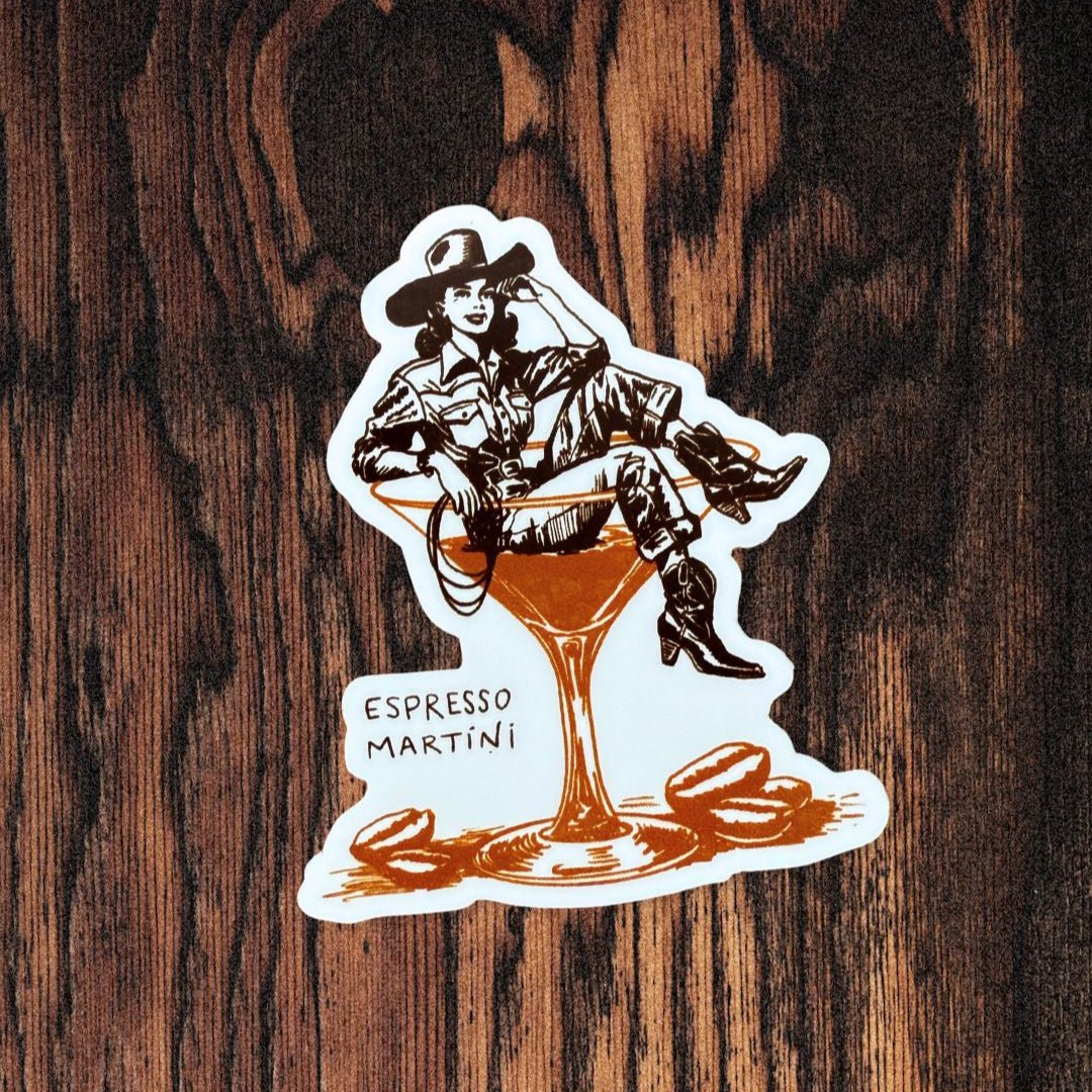 “Espresso Martini” Sticker - Intrigue Ink Visit Bozeman, Unique Shopping Boutique in Montana, Work from Home Clothes for Women