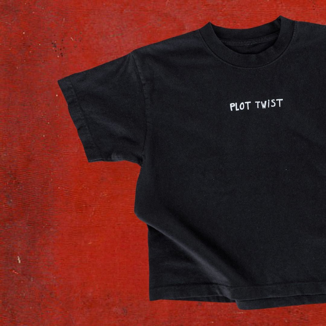 "Plot Twist" Boxy Tee - Intrigue Ink Visit Bozeman, Unique Shopping Boutique in Montana, Work from Home Clothes for Women