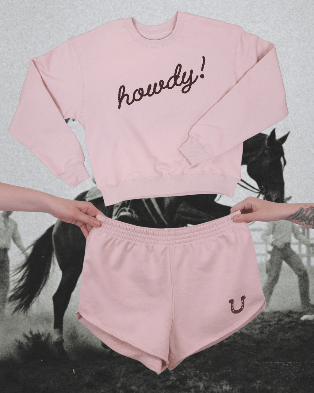 "Howdy!" Shorts - Intrigue Ink Visit Bozeman, Unique Shopping Boutique in Montana, Work from Home Clothes for Women