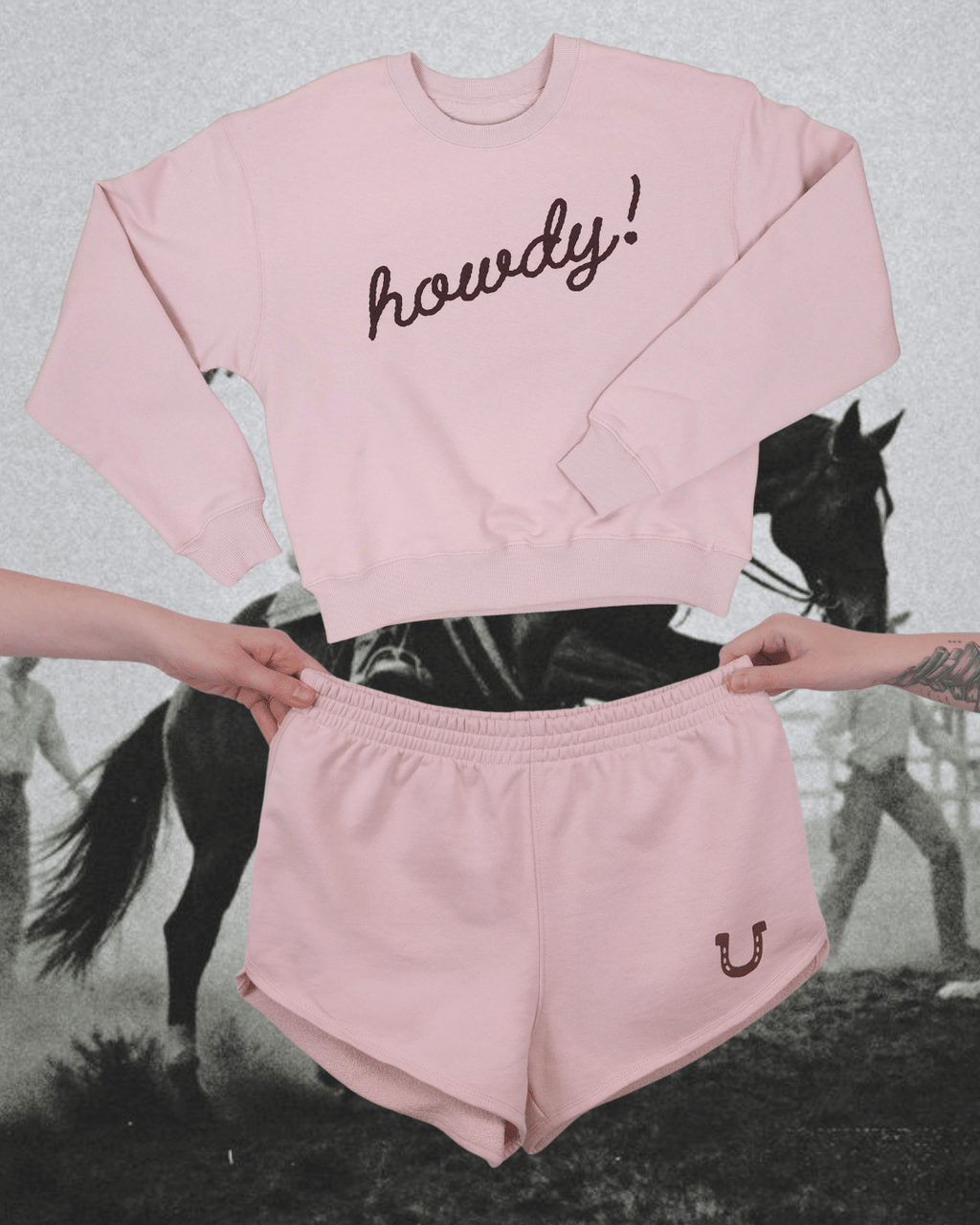 "Howdy!" Pullover in Pink - Intrigue Ink Visit Bozeman, Unique Shopping Boutique in Montana, Work from Home Clothes for Women