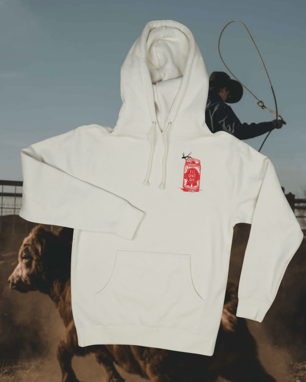 "Tie One On" Hoodie - Intrigue Ink Visit Bozeman, Unique Shopping Boutique in Montana, Work from Home Clothes for Women