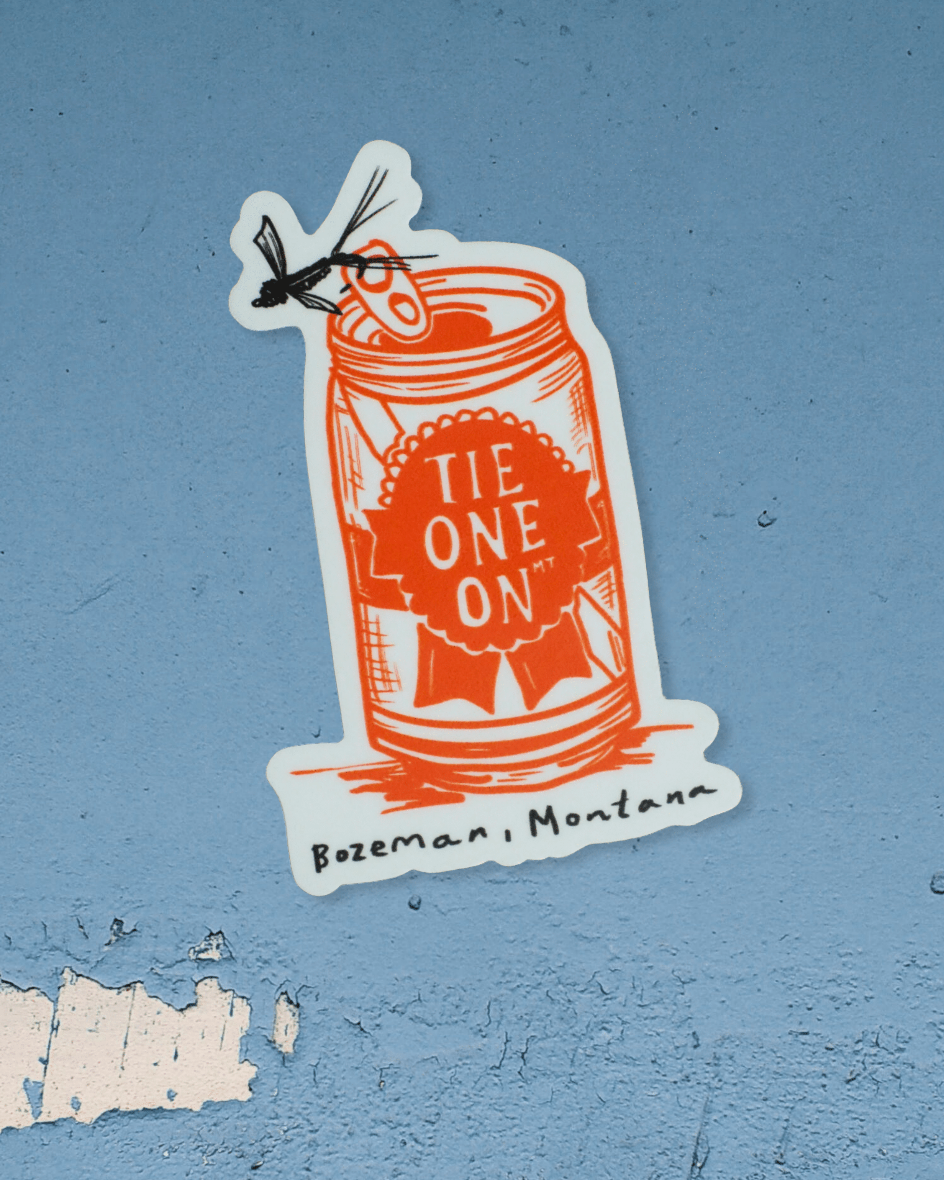 "Tie One On" Sticker - Intrigue Ink Visit Bozeman, Unique Shopping Boutique in Montana, Work from Home Clothes for Women