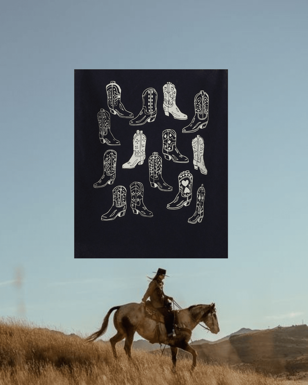 "Vintage Boots" Square Neck Tank - Intrigue Ink Visit Bozeman, Unique Shopping Boutique in Montana, Work from Home Clothes for Women