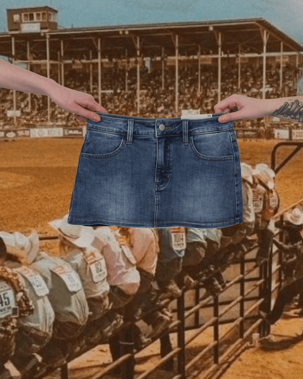 Denim Skort - Intrigue Ink Visit Bozeman, Unique Shopping Boutique in Montana, Work from Home Clothes for Women