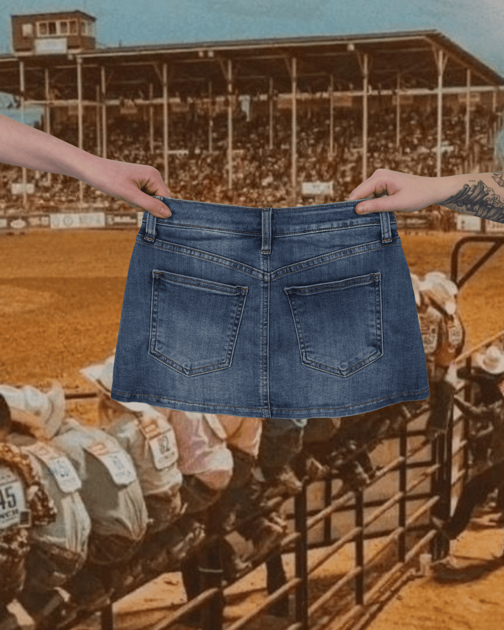 Denim Skort - Intrigue Ink Visit Bozeman, Unique Shopping Boutique in Montana, Work from Home Clothes for Women