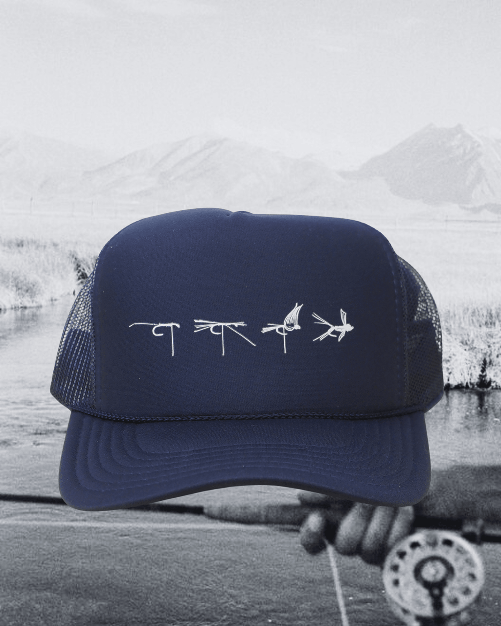 "Fly Tie" Trucker Hat - Intrigue Ink Visit Bozeman, Unique Shopping Boutique in Montana, Work from Home Clothes for Women