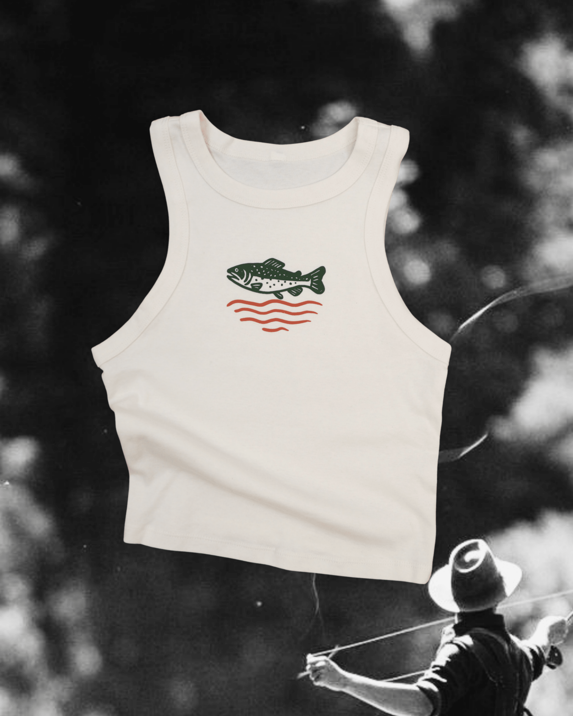 "Wild Trout" Crop Tank - Intrigue Ink Visit Bozeman, Unique Shopping Boutique in Montana, Work from Home Clothes for Women