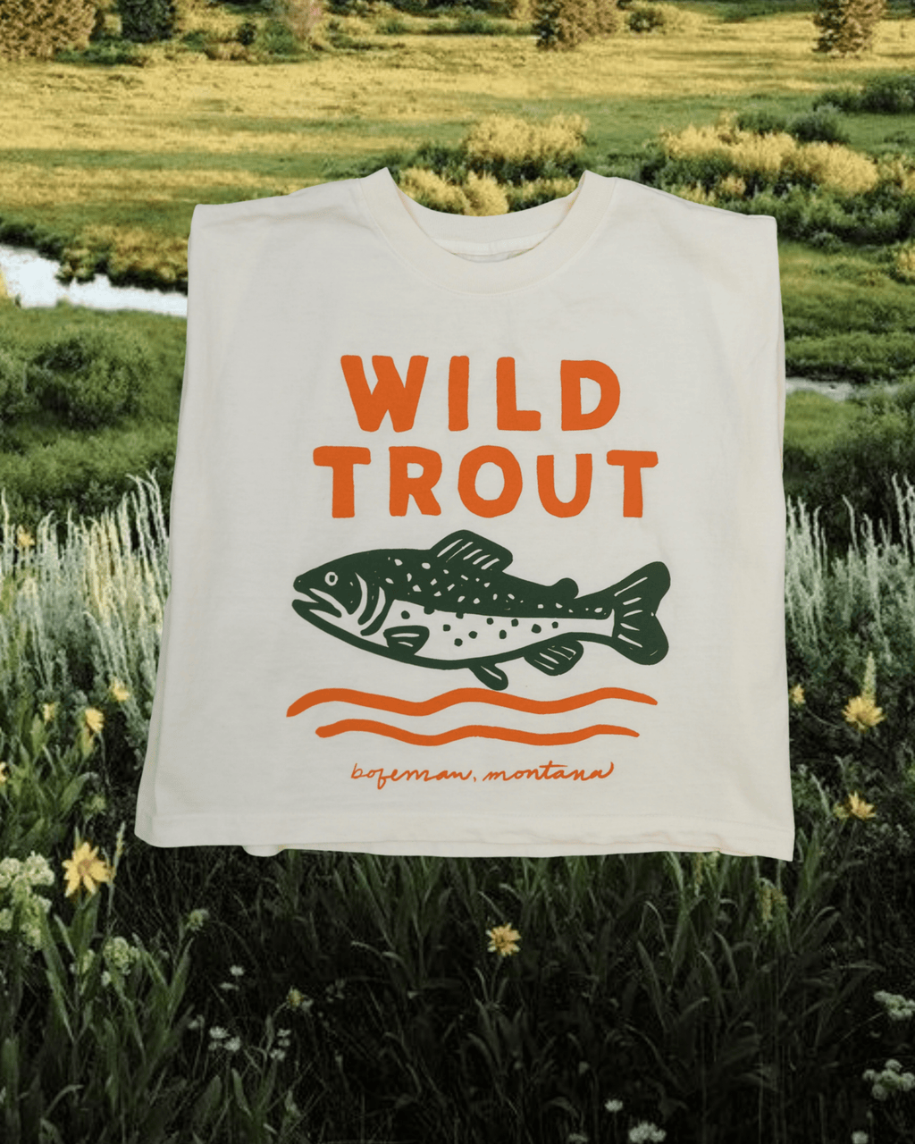 "Wild Trout" Muscle Tank - Intrigue Ink Visit Bozeman, Unique Shopping Boutique in Montana, Work from Home Clothes for Women