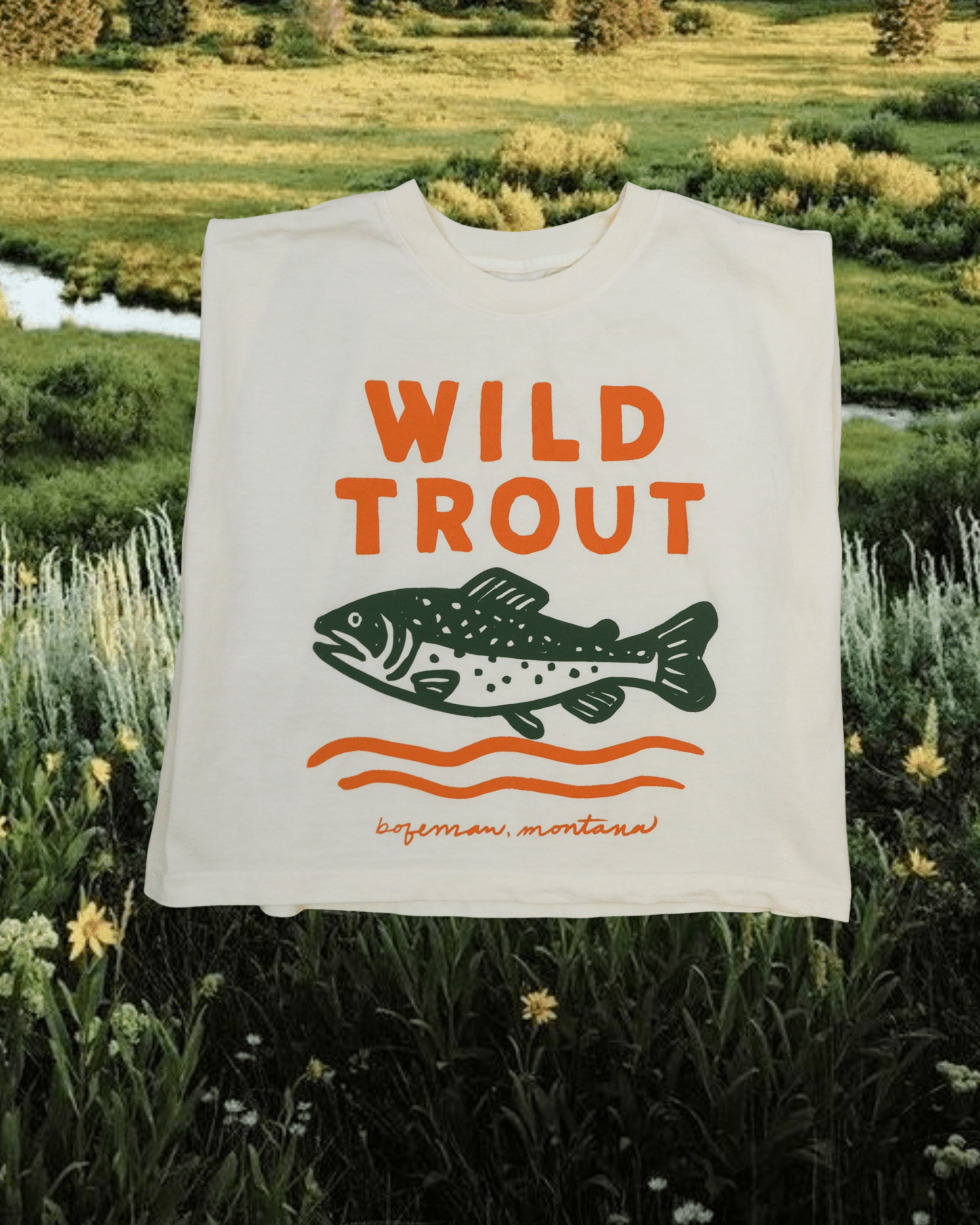 "Wild Trout" Muscle Tank - Intrigue Ink Visit Bozeman, Unique Shopping Boutique in Montana, Work from Home Clothes for Women