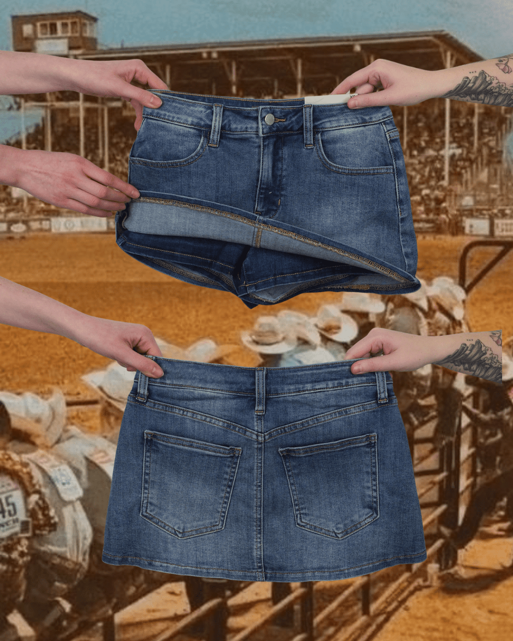 Denim Skort - Intrigue Ink Visit Bozeman, Unique Shopping Boutique in Montana, Work from Home Clothes for Women