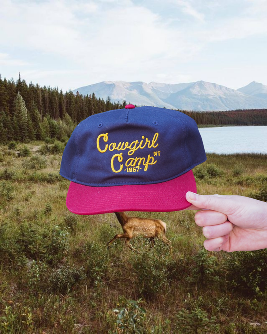 "Cowgirl Camp" Navy & Maroon Hat