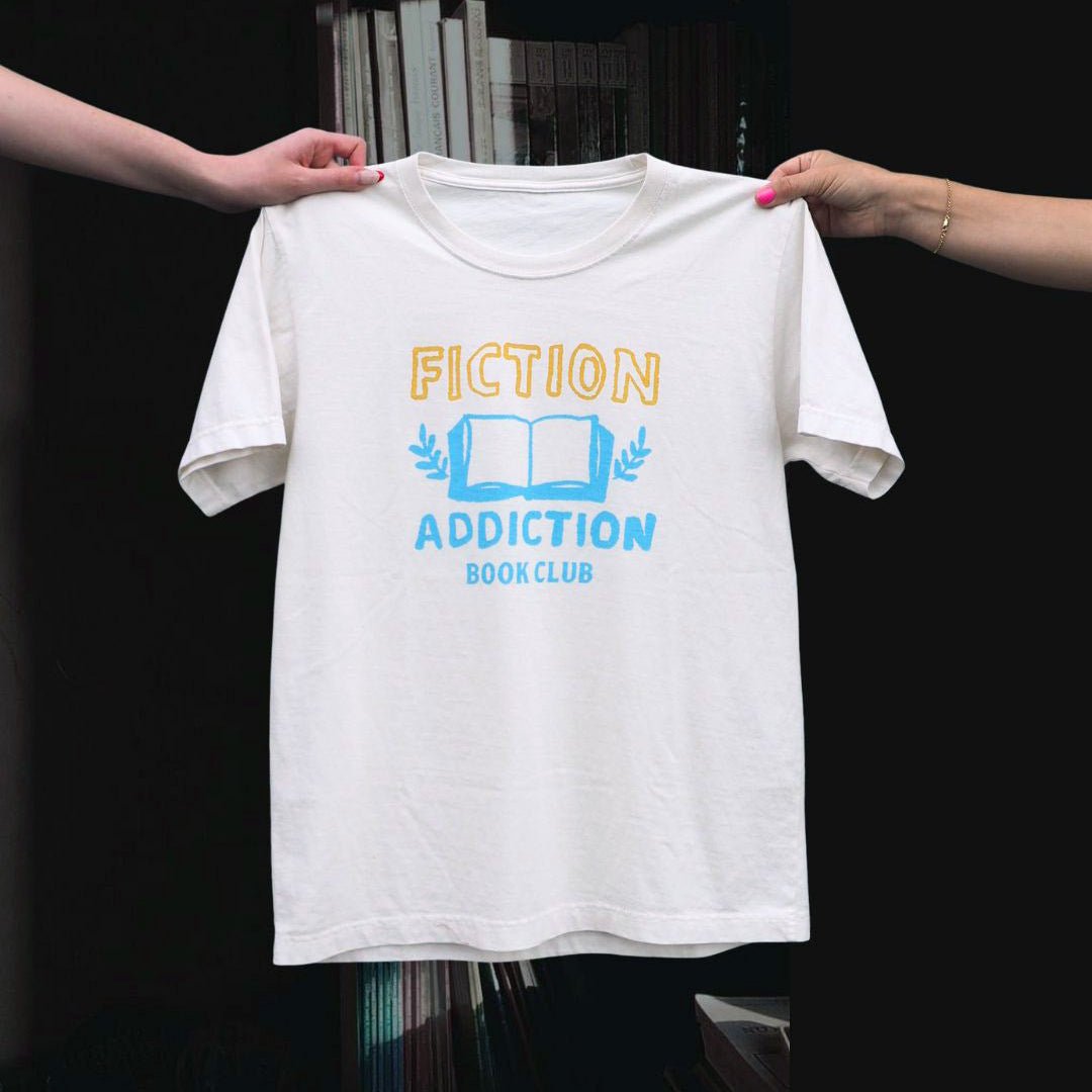 "Fiction Addiction" Over - Sized Tee - Intrigue Ink Visit Bozeman, Unique Shopping Boutique in Montana, Work from Home Clothes for Women