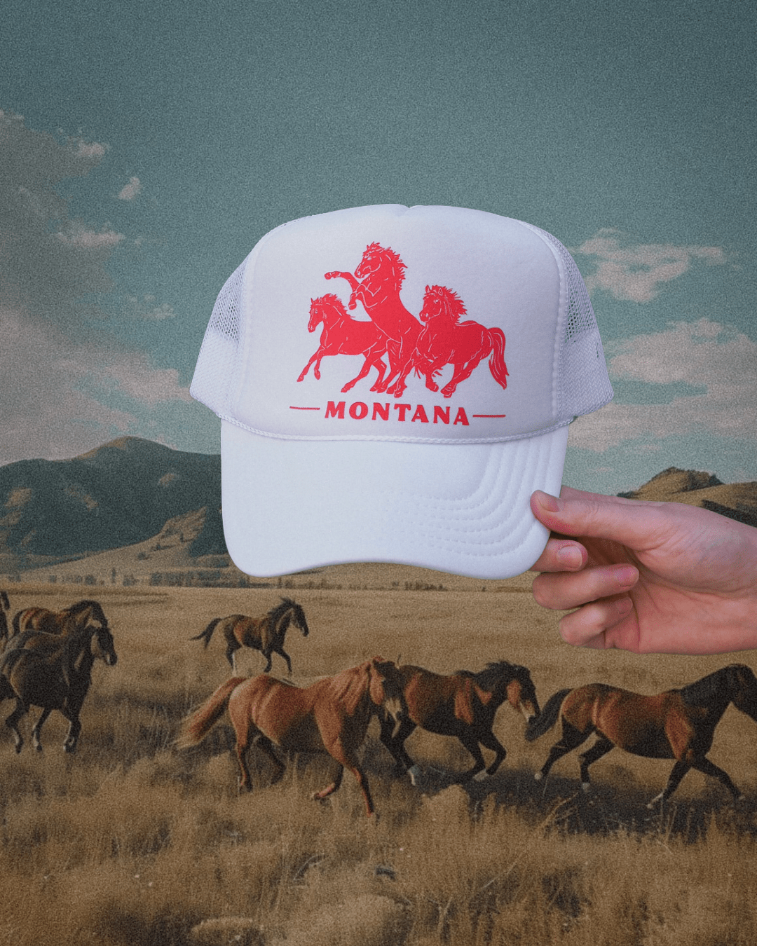 Horsepower Trucker Hat - Intrigue Ink Visit Bozeman, Unique Shopping Boutique in Montana, Work from Home Clothes for Women