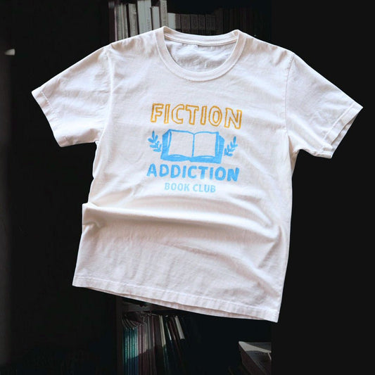 "Fiction Addiction" Over - Sized Tee - Intrigue Ink Visit Bozeman, Unique Shopping Boutique in Montana, Work from Home Clothes for Women
