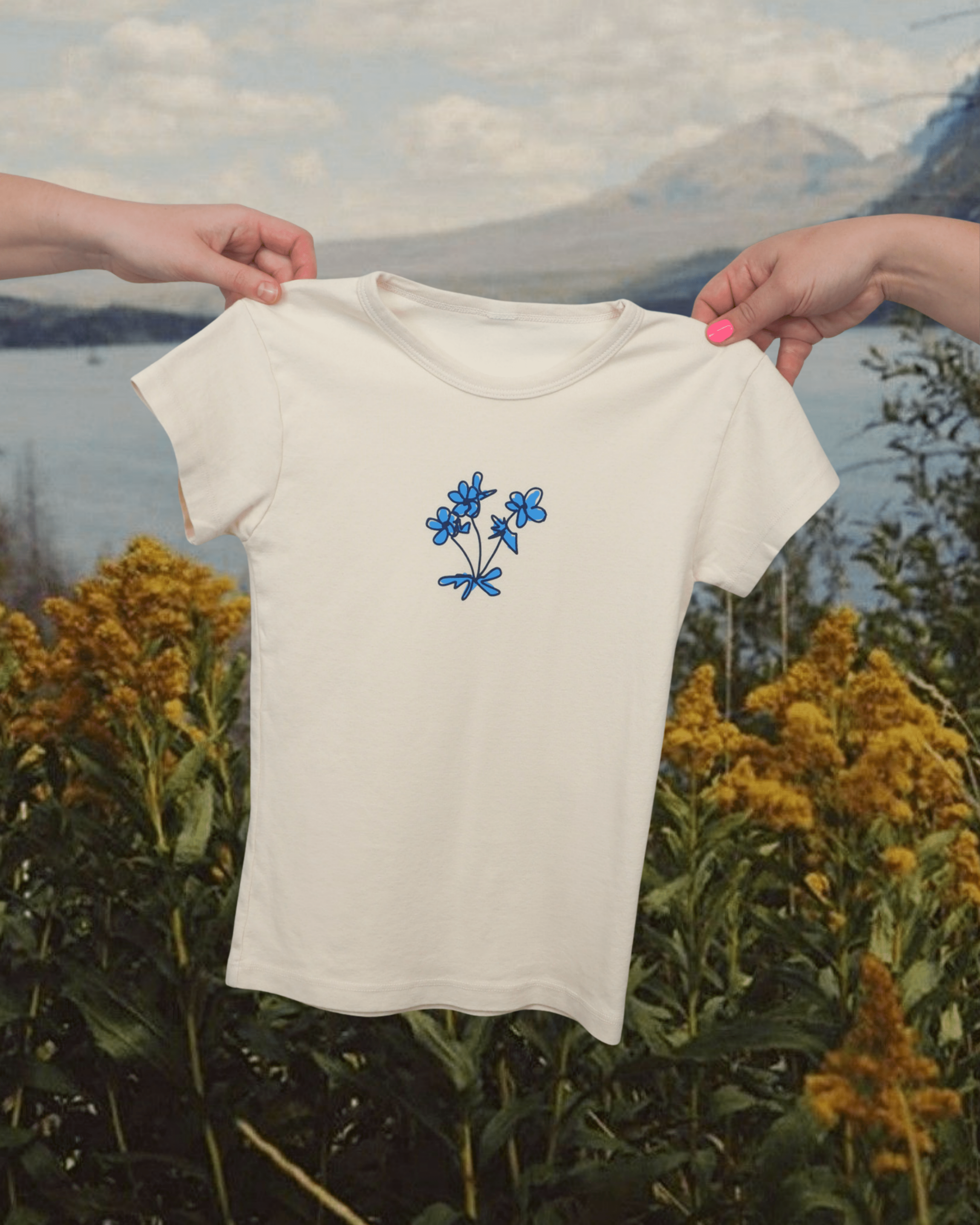 "Montana Meadow" Baby Tee - Intrigue Ink Visit Bozeman, Unique Shopping Boutique in Montana, Work from Home Clothes for Women