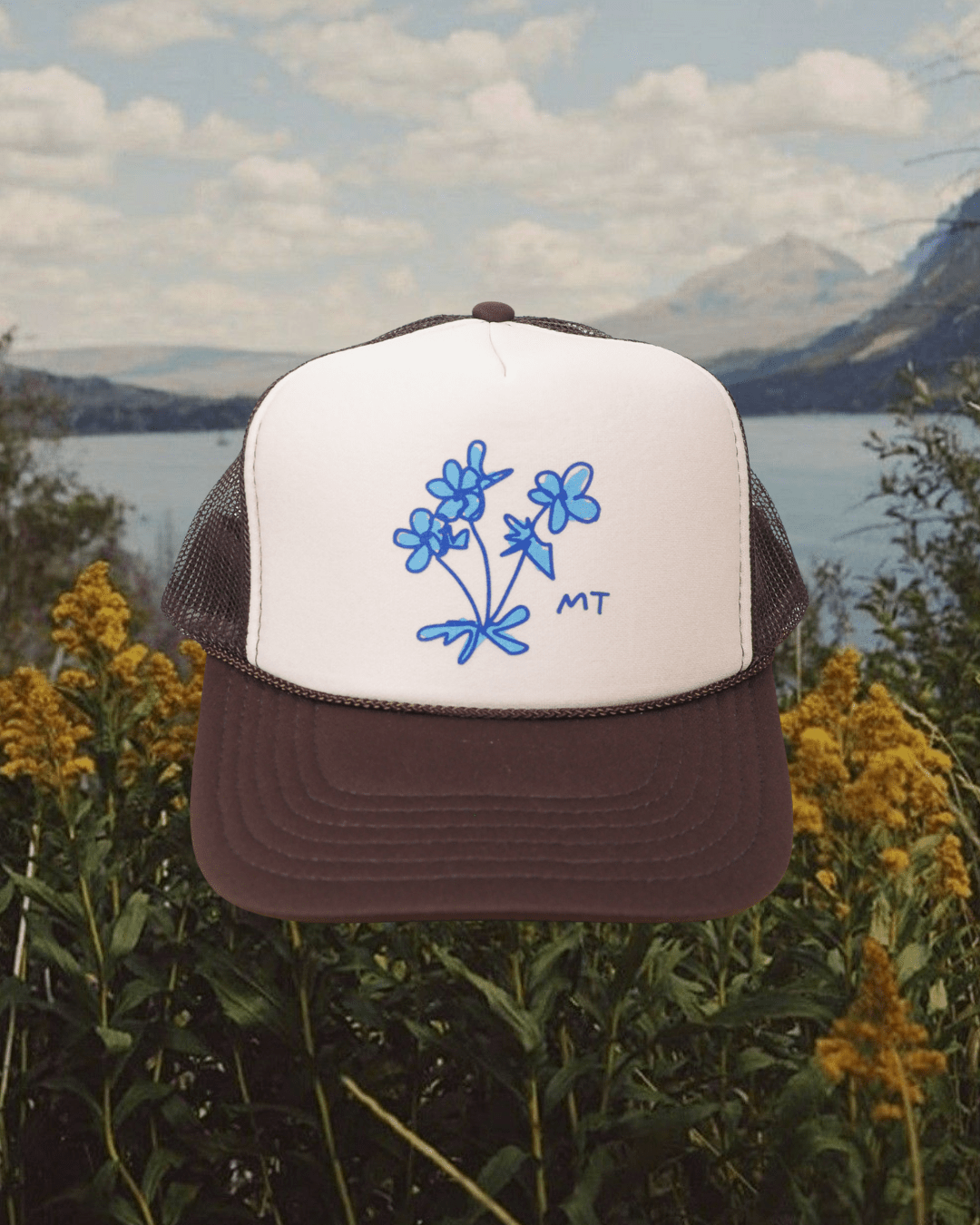 “Montana Meadow” Trucker Hat - Intrigue Ink Visit Bozeman, Unique Shopping Boutique in Montana, Work from Home Clothes for Women