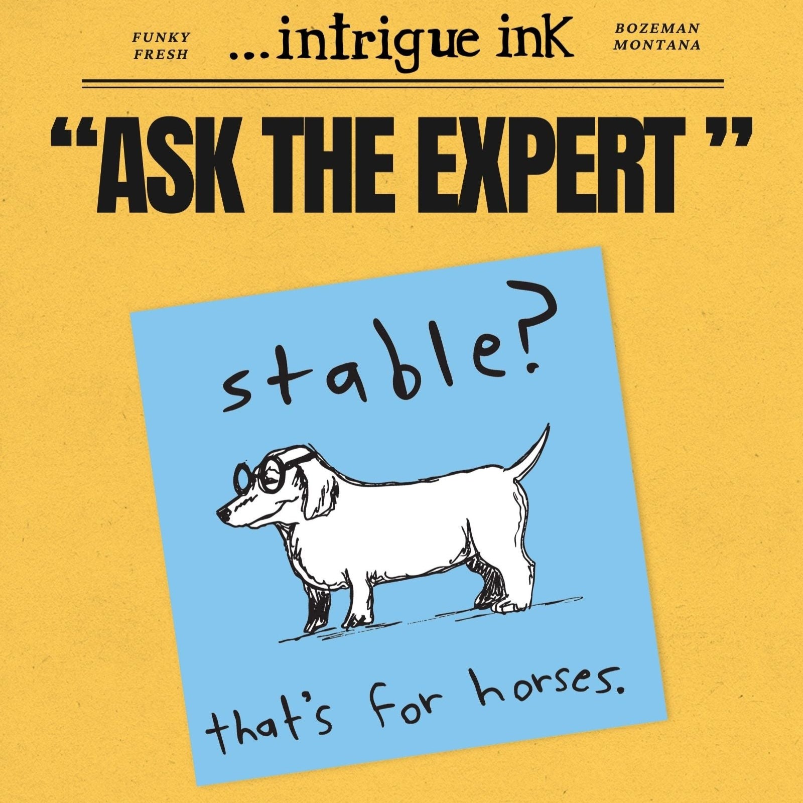 "Stable" Sticker - Intrigue Ink Visit Bozeman, Unique Shopping Boutique in Montana, Work from Home Clothes for Women