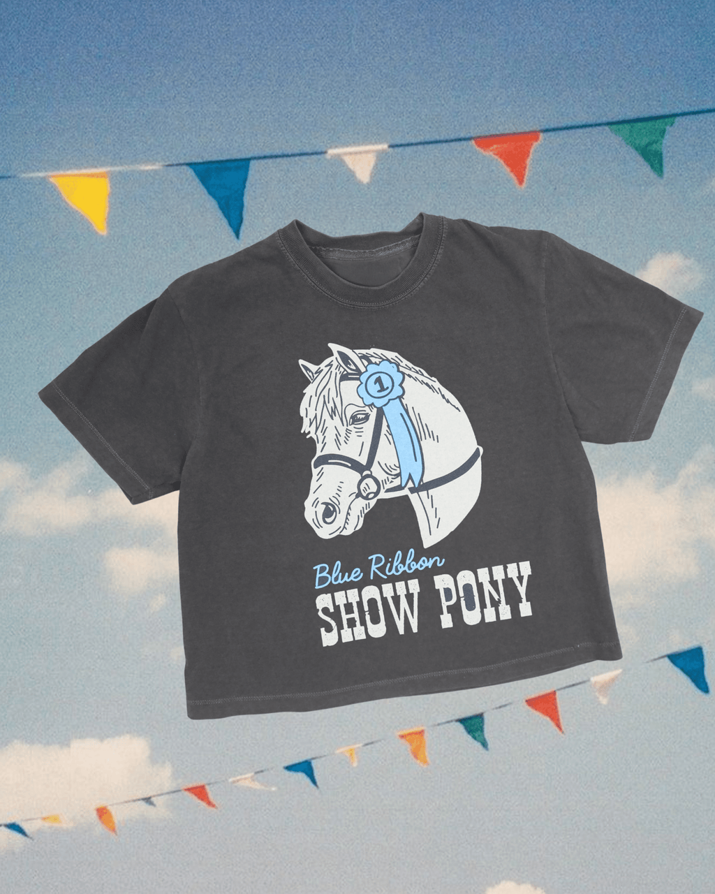 "Show Pony" Crop Tee - Intrigue Ink Visit Bozeman, Unique Shopping Boutique in Montana, Work from Home Clothes for Women