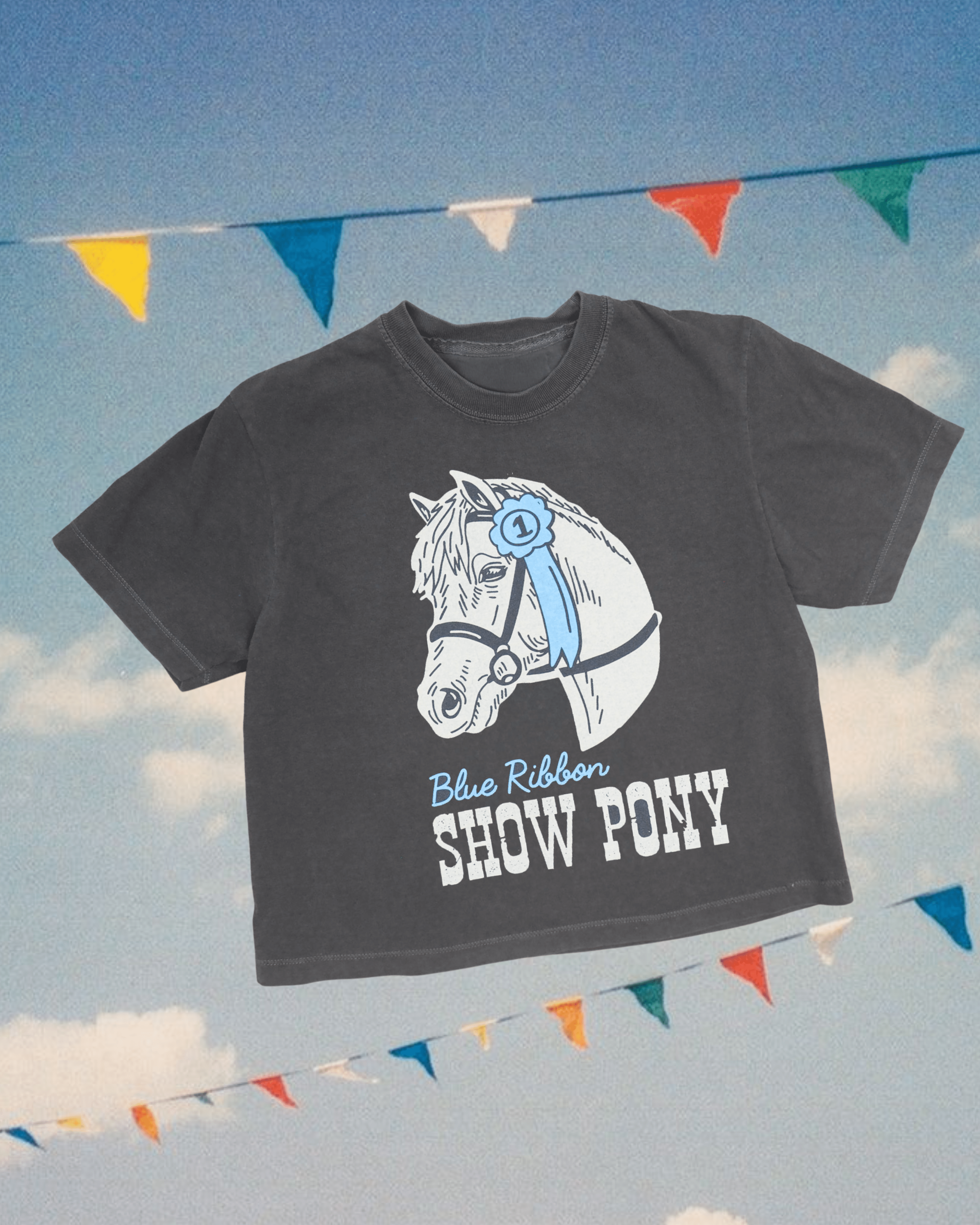 "Show Pony" Crop Tee - Intrigue Ink Visit Bozeman, Unique Shopping Boutique in Montana, Work from Home Clothes for Women