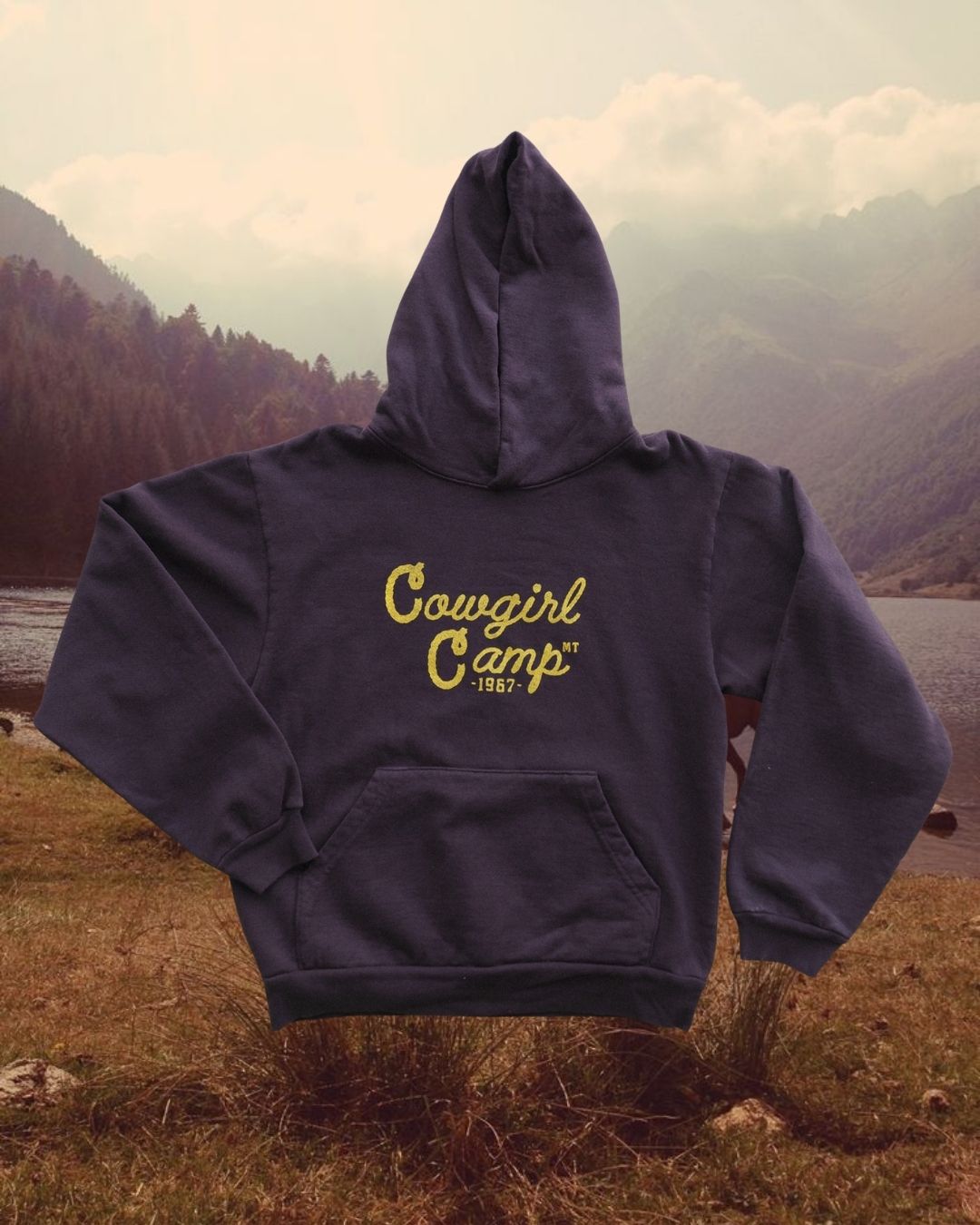 Cowgirl Camp Chocolate Hoodie - Intrigue Ink Visit Bozeman, Unique Shopping Boutique in Montana, Work from Home Clothes for Women