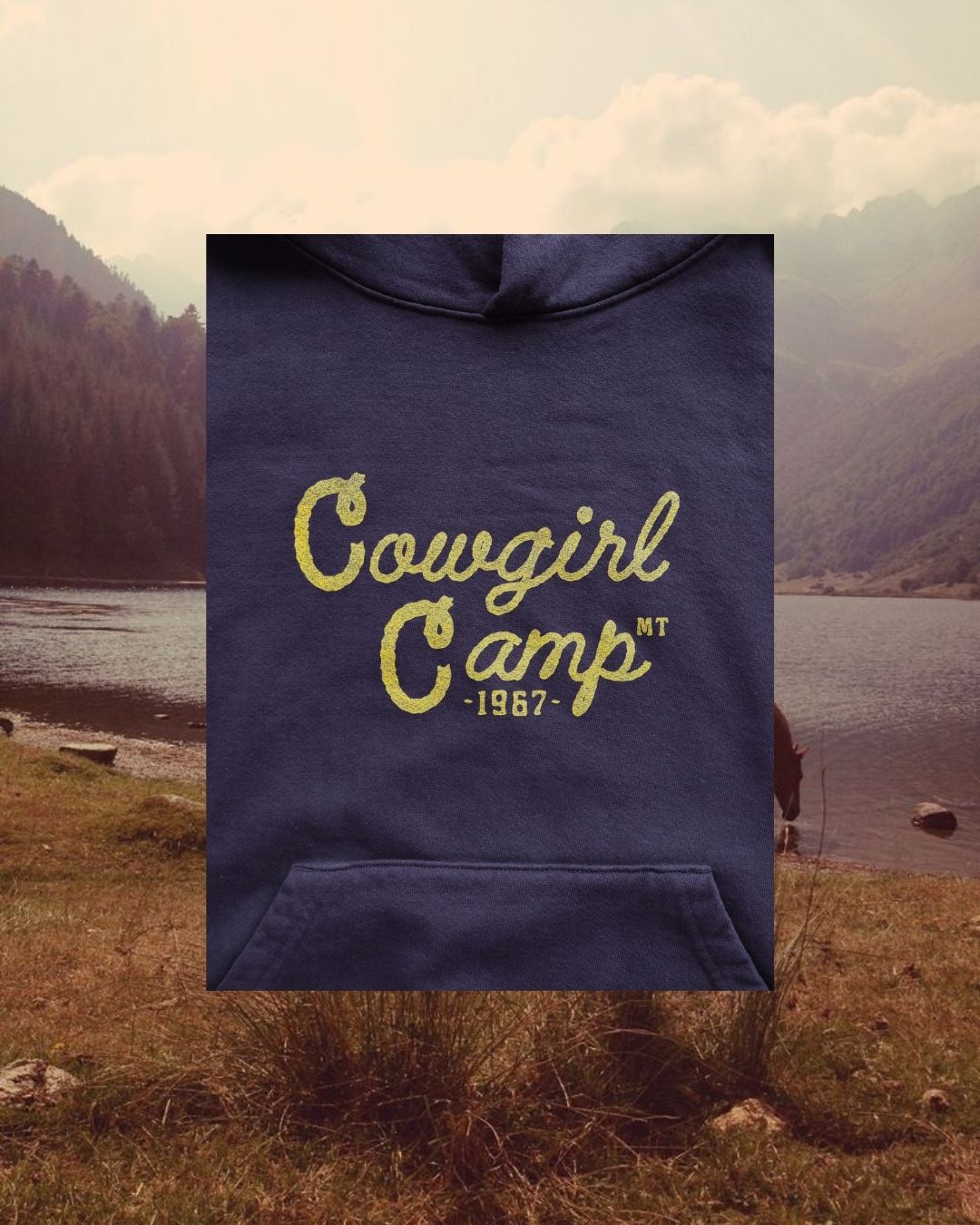 Cowgirl Camp Chocolate Hoodie - Intrigue Ink Visit Bozeman, Unique Shopping Boutique in Montana, Work from Home Clothes for Women