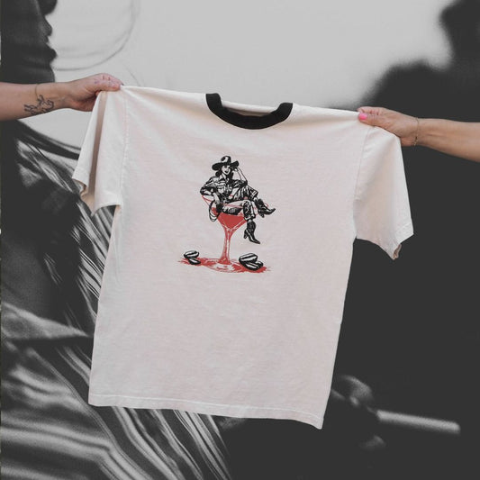 "Espresso Martini" Ringer Tee - Intrigue Ink Visit Bozeman, Unique Shopping Boutique in Montana, Work from Home Clothes for Women
