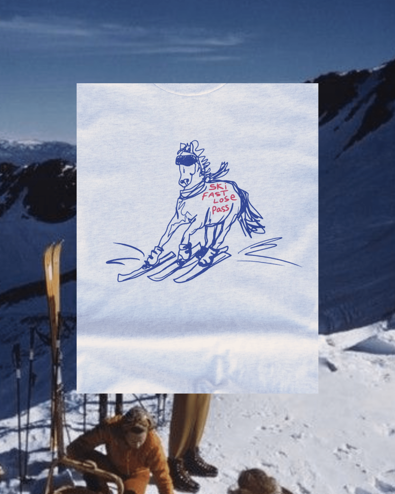 "Ski Fast" Tee in Grey - Intrigue Ink Visit Bozeman, Unique Shopping Boutique in Montana, Work from Home Clothes for Women