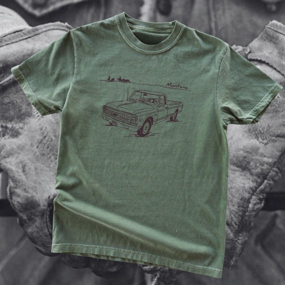 "Montana Chevy" Tee - Intrigue Ink Visit Bozeman, Unique Shopping Boutique in Montana, Work from Home Clothes for Women