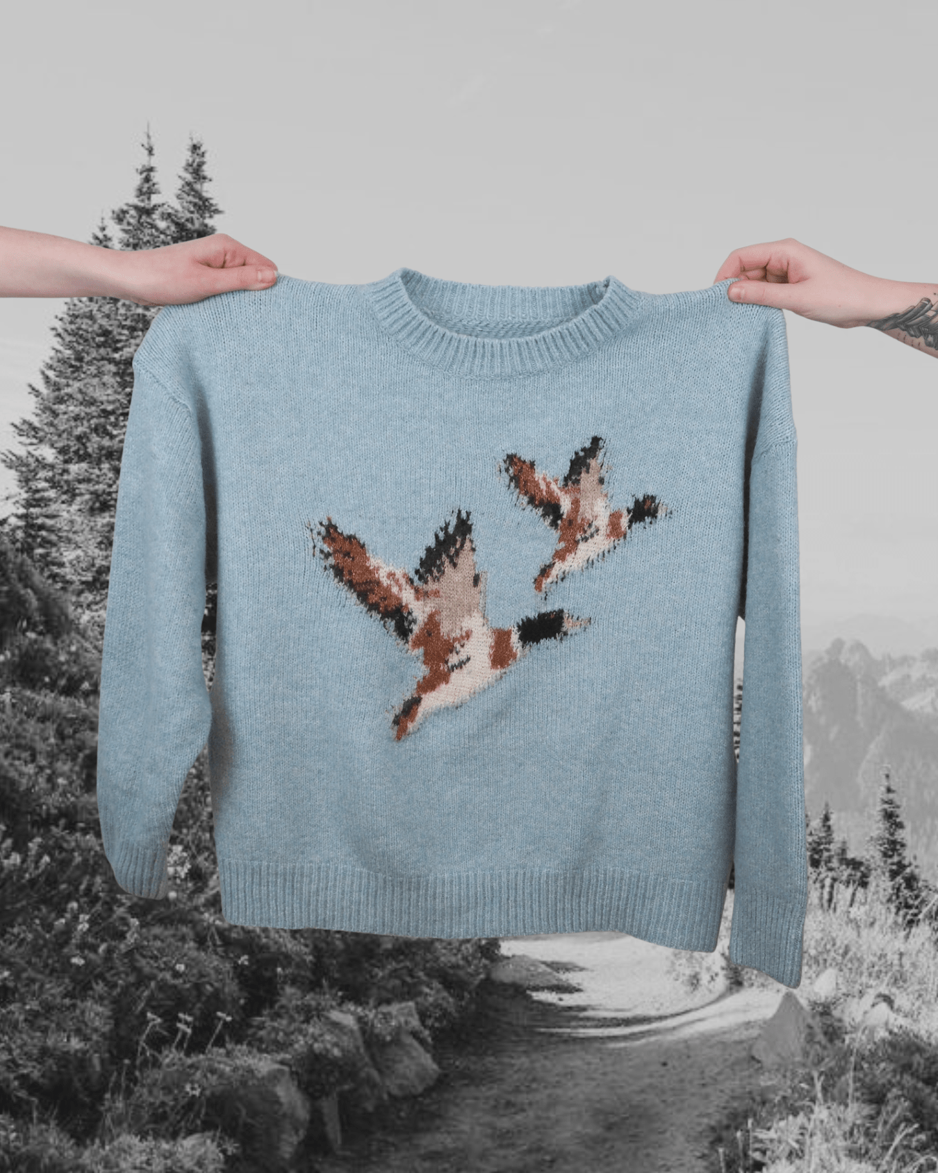 Mallard Sweater - Dusty Blue - Intrigue Ink Visit Bozeman, Unique Shopping Boutique in Montana, Work from Home Clothes for Women