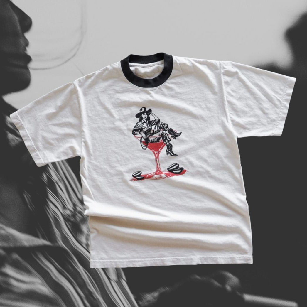 "Espresso Martini" Ringer Tee - Intrigue Ink Visit Bozeman, Unique Shopping Boutique in Montana, Work from Home Clothes for Women