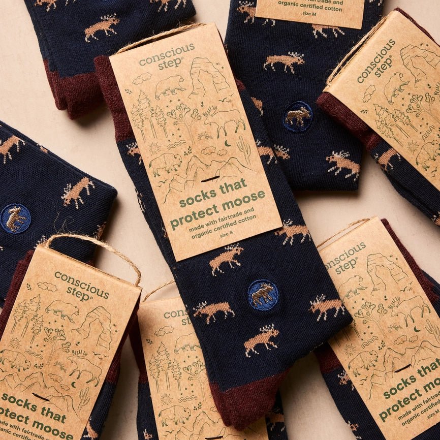 Socks That Protect Moose - Intrigue Ink Visit Bozeman, Unique Shopping Boutique in Montana, Work from Home Clothes for Women