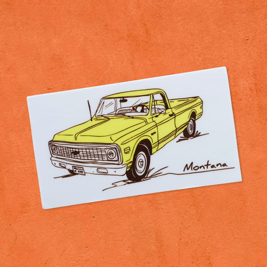 "Montana Chevy" Sticker - Intrigue Ink Visit Bozeman, Unique Shopping Boutique in Montana, Work from Home Clothes for Women