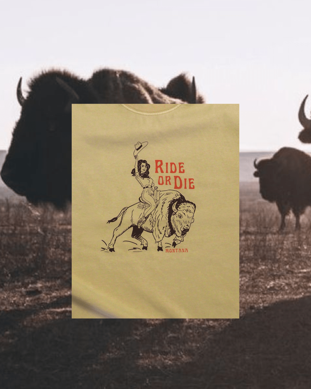 "Ride or Die" Relaxed Tee - Intrigue Ink Visit Bozeman, Unique Shopping Boutique in Montana, Work from Home Clothes for Women