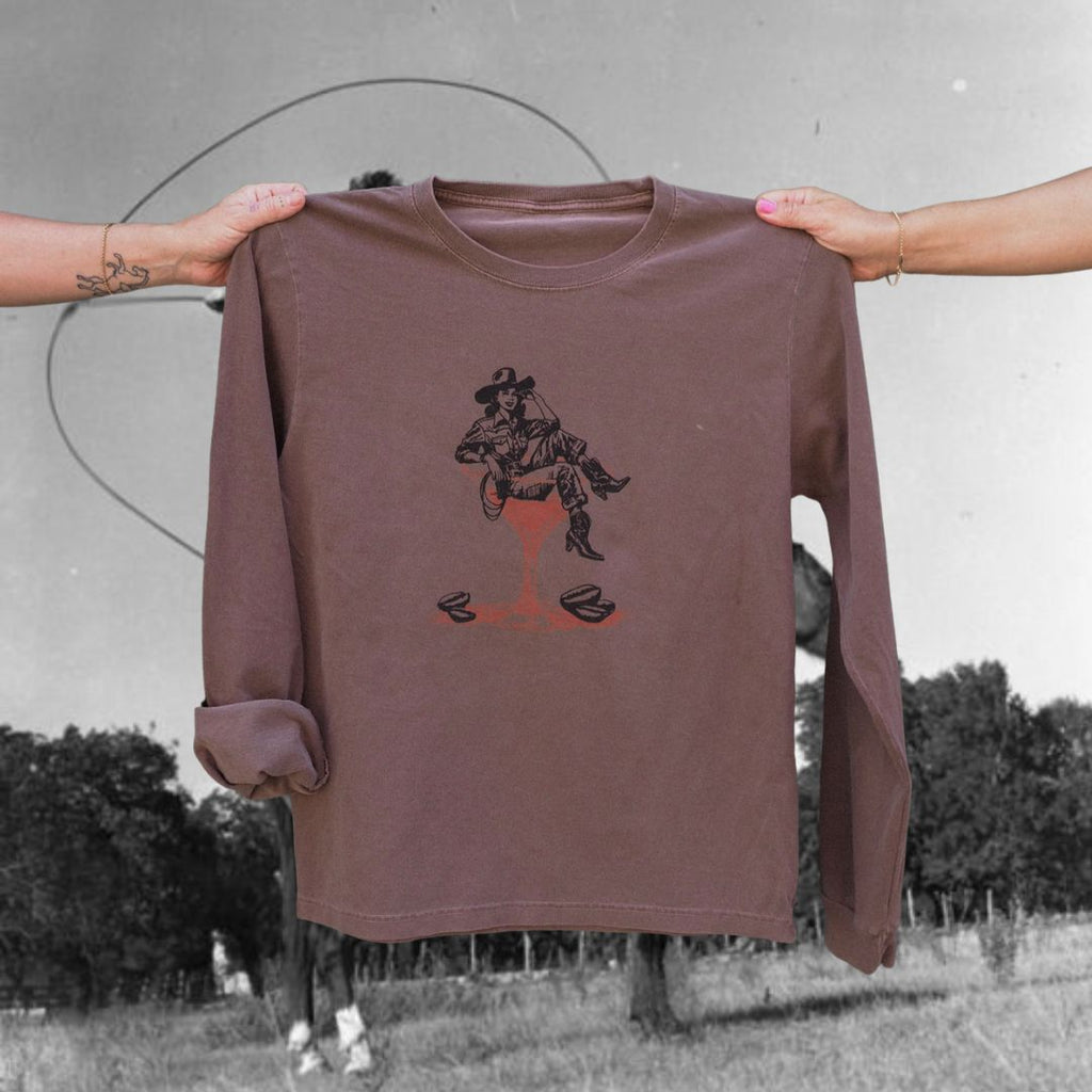 "Espresso Martini" Long Sleeve - Intrigue Ink Visit Bozeman, Unique Shopping Boutique in Montana, Work from Home Clothes for Women