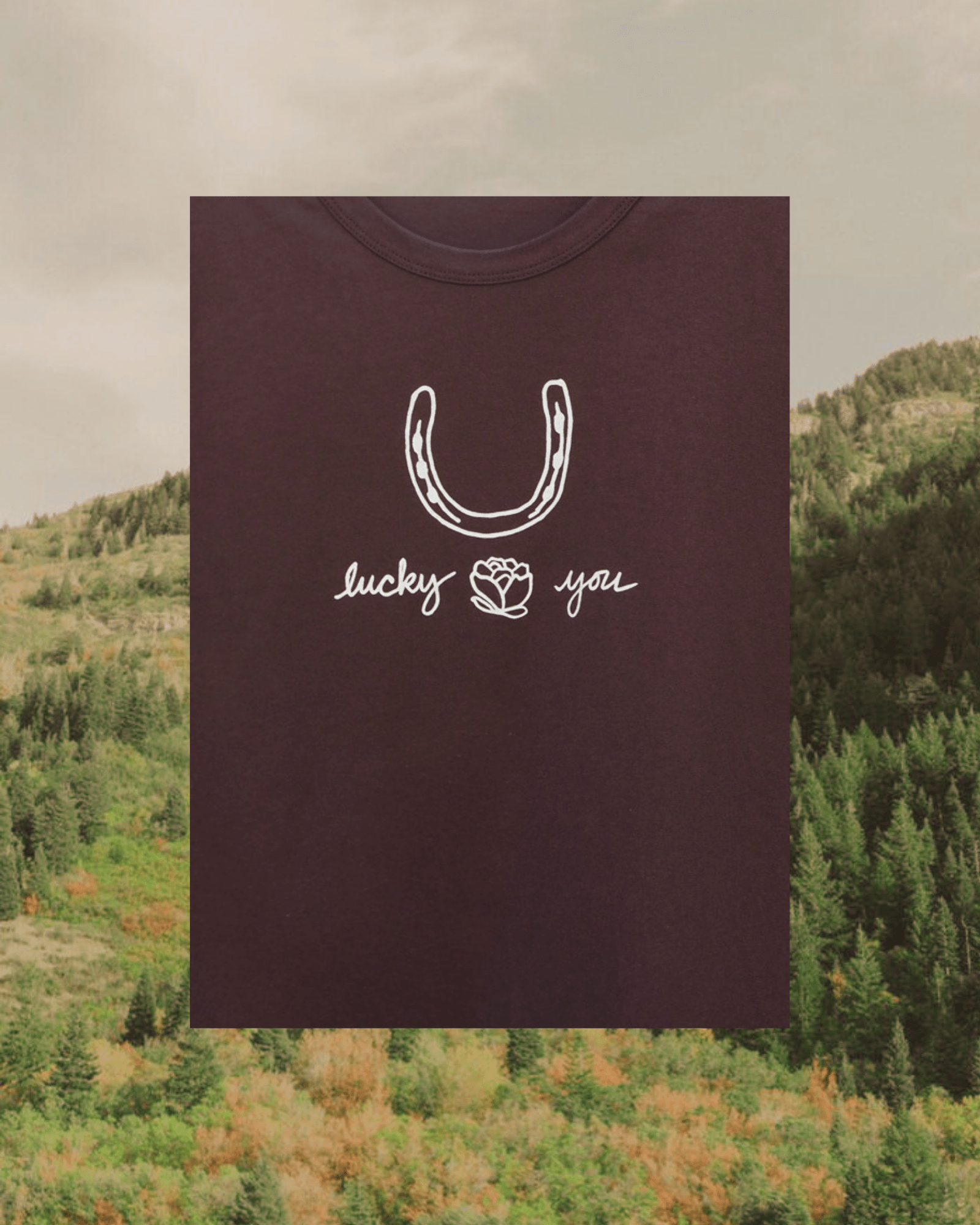 "Lucky You" Brown Tee - Intrigue Ink Visit Bozeman, Unique Shopping Boutique in Montana, Work from Home Clothes for Women
