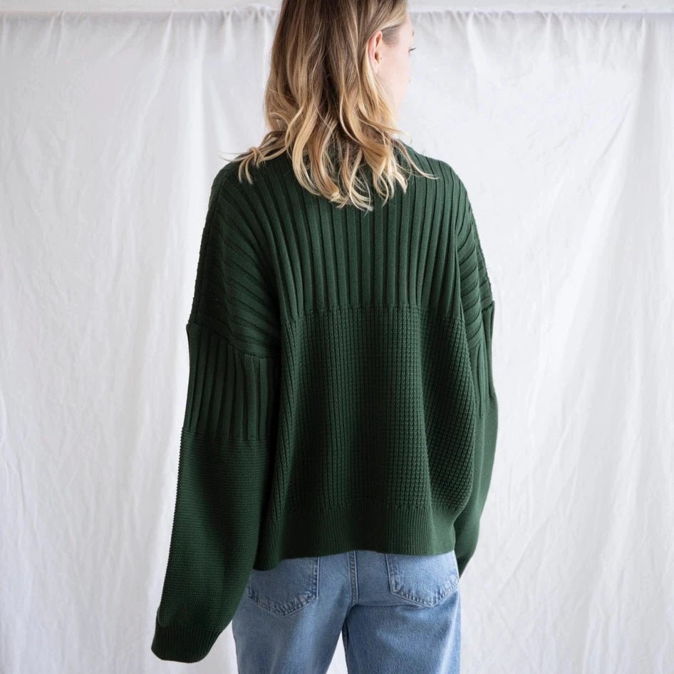 Fern Green Pullover Sweater - Intrigue Ink Visit Bozeman, Unique Shopping Boutique in Montana, Work from Home Clothes for Women