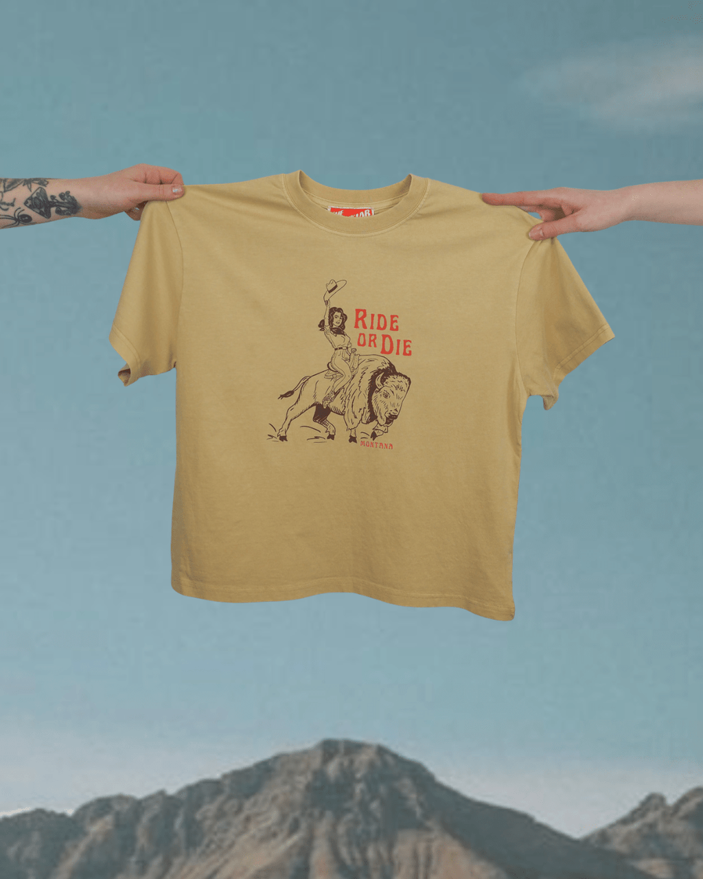"Ride or Die" Relaxed Tee - Intrigue Ink Visit Bozeman, Unique Shopping Boutique in Montana, Work from Home Clothes for Women