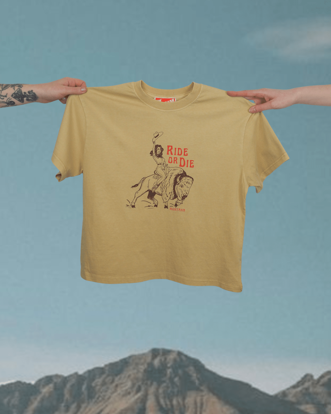 "Ride or Die" Relaxed Tee - Intrigue Ink Visit Bozeman, Unique Shopping Boutique in Montana, Work from Home Clothes for Women