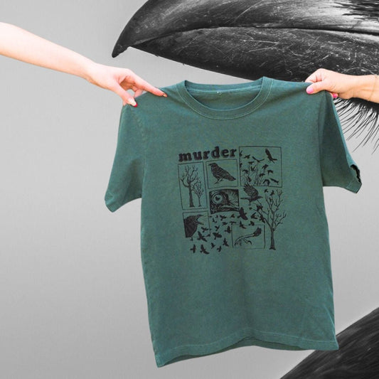 "Murder" Tee - Intrigue Ink Visit Bozeman, Unique Shopping Boutique in Montana, Work from Home Clothes for Women
