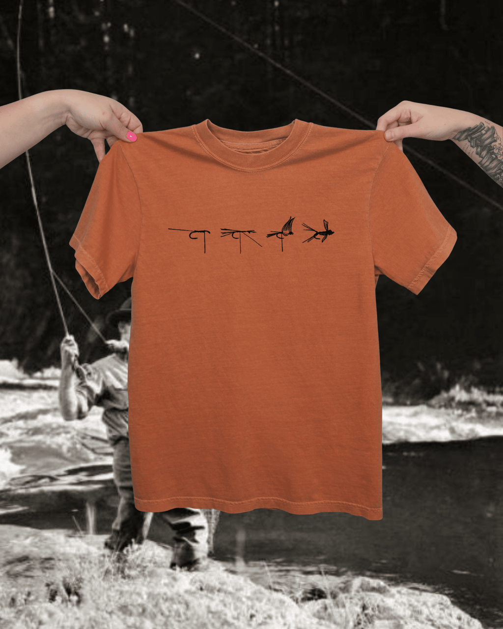 "Fly Tie" in Yam - Intrigue Ink Visit Bozeman, Unique Shopping Boutique in Montana, Work from Home Clothes for Women