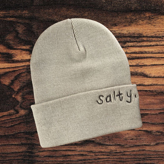 "Salty" Tan Beanie - Intrigue Ink Visit Bozeman, Unique Shopping Boutique in Montana, Work from Home Clothes for Women