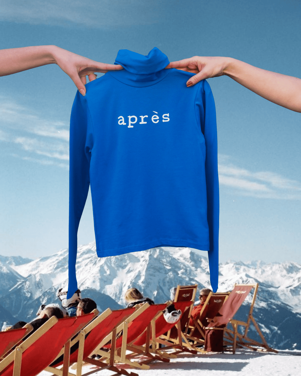 "Après" Blue Turtleneck - Intrigue Ink Visit Bozeman, Unique Shopping Boutique in Montana, Work from Home Clothes for Women