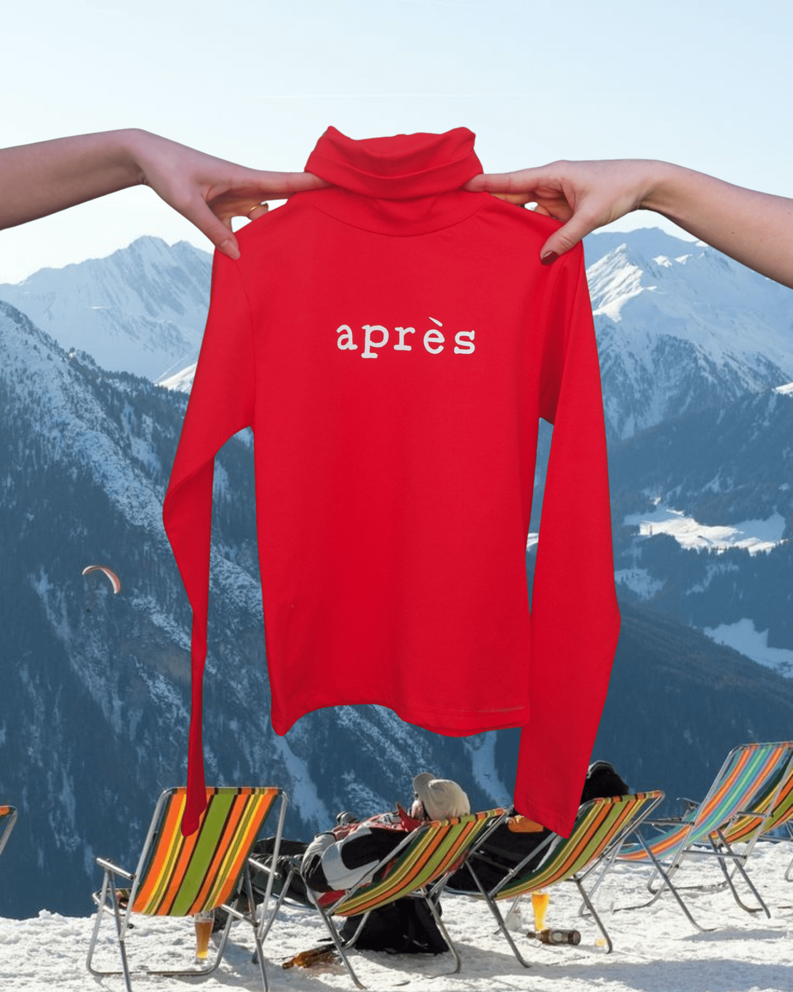 "Après" Red Turtleneck - Intrigue Ink Visit Bozeman, Unique Shopping Boutique in Montana, Work from Home Clothes for Women