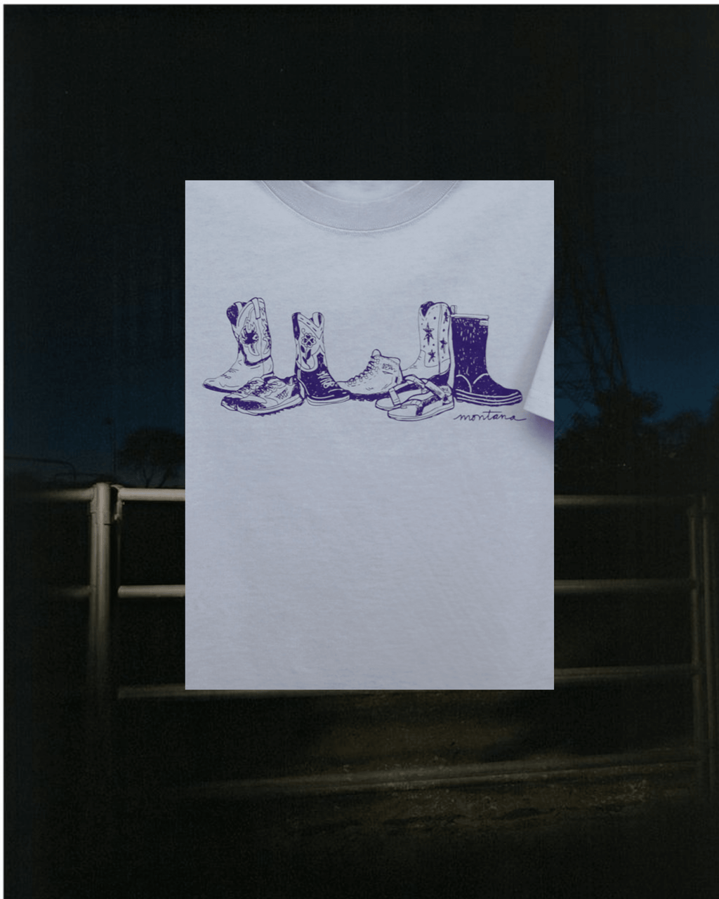 "Montana Footprint" Heavy Tee - Intrigue Ink Visit Bozeman, Unique Shopping Boutique in Montana, Work from Home Clothes for Women